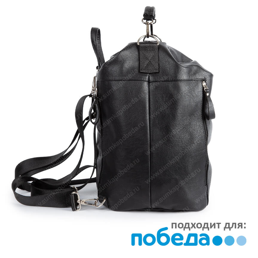 Кожаный сумка-рюкзак 36х30х27 в ручную кладь Победа (Pobeda) арт. СП162