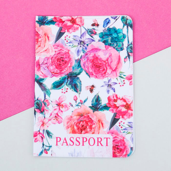 Дорожный набор для женщин (обложка для паспорта и бирка на сумку), арт. СП8294